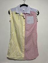 GAP Kids Button Front Plaid Multi Color Striped Large Dress NWT - £23.27 GBP
