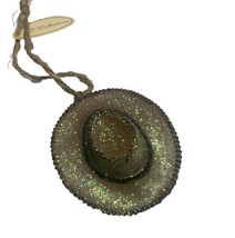 Tii Collections Brown Glitter Cowboy Hat Christmas Ornament nwt - $12.23