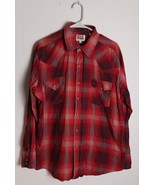 Ely Cattlemen Long Sleeve Snap Button Plaid Shirt Red Mens Size XL - $463.01 MXN