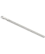 Jewelry Sterling Silver 4.5mm Pave Curb 8 - £192.36 GBP