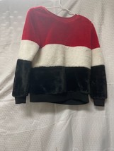 No Boundaries red black white pullover plush XS sweater - £9.34 GBP