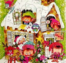 1978 Whitman Santa's House Puzzle Vintage Frame Tray Winter Christmas 12 Pcs BGS - $39.99