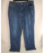 Christopher &amp; Banks Women&#39;s Distressed Embroidered Beaded Bootcut Jeans ... - $20.47 CAD