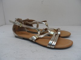 Report Women&#39;s Gillen Flat Sandal Metallic Tan Size 7M - £16.73 GBP
