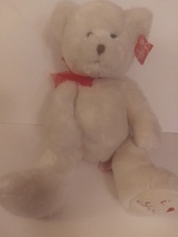 Russ Berrie "I Love You" Byron 19" White Teddy Bear Mint Bear with All Tags - $29.99