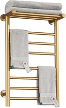 In The Bathroom, Dudyp Electric Heated Towel Rack, Gold 7-Bar Wall, Hard... - $193.97