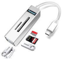Type-C 5-in-1 Hub Splitter USB3.0 TF Memory Card Reader Adapter Docking ... - $11.74