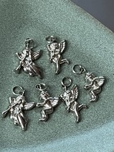 Lot of Small Silvertone Cherum Angel Charms Pendant – average size is 1 x 0.75 - £10.42 GBP