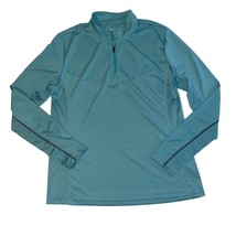 Huk Fishing Teal Green Long Sleeve 1/4 Zip Performance Shirt Womens Large - £15.68 GBP