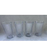 4 Vintage Pasabahce Clear Block Optic Windowpane Artisan 8 OuncTumbler G... - $29.99