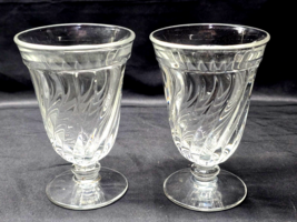 Vintage 1940s FOSTORIA Heavy Swirl COLONY Iced Tea Beverage Glass - Pair... - $12.98