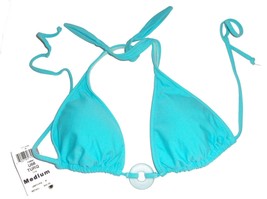 Blink Turquoise &quot;Turq&quot; Sliding Triangle Halter Bikini Top Size Medium NWT$45 - £28.13 GBP