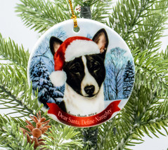 Assorted Basenji Black Red Tri Howliday Dog Christmas Ornament Decoration - £11.65 GBP