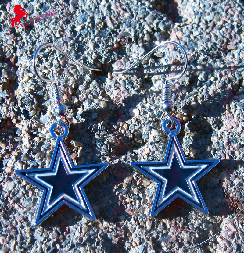 Primary image for Dallas Cowboys Dangle Earrings, Sports Earrings, Football Fan Earrings - Gifts