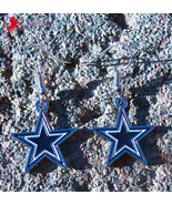 Dallas Cowboys Dangle Earrings, Sports Earrings, Football Fan Earrings -... - £3.10 GBP