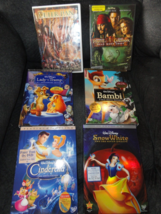 6 Qty Walt Disney Dvd Bundle Lot Bambi Lady And The Tramp Cinderella Snow White - £22.25 GBP