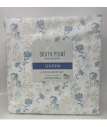 South Point Home Fashions Microfiber 5 Piece Sheet Set Queen Wesley Floral - £28.33 GBP