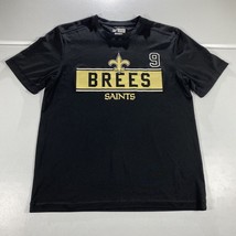 New Orleans Saints Shirt Mens M Black T-Shirt Football Drew Brees 9 NFL B1 Tee  - £8.68 GBP