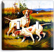 Hunting Hound Dogs Double Light Switch Wall Plate Cover Room Hunter Cabin Decor - £10.40 GBP