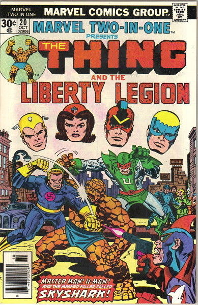 Marvel Two-In-One Comic Book #20 The Thing and Liberty Legion, Marvel 1976 FINE+ - £3.79 GBP