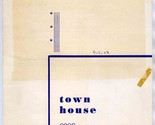 Town House Menu Sheridan Road in Chicago Illinois 1948 - £27.61 GBP