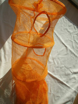Hanging Space Saver Storage Bag Orange Mesh 6 Compartments - £11.78 GBP