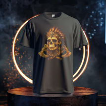 indian mohawk metal skull head T SHIRT mens womens tee - $15.50+