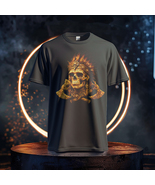 indian mohawk metal skull head T SHIRT mens womens tee - $15.50 - $17.50