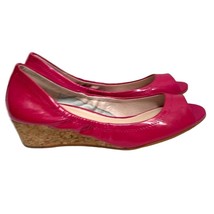 Vince Camuto Womens Sz 8.5 Pink Wedge 1.5 in Cork heel Peep Toe Sandal S... - $24.74