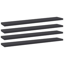  Shelf Set of 4 Grey Engineered wood 23.6 in x 3.9 in x 0.6 in - $1,057.97 MXN