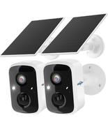 Solar Security Cameras Wireless Outdoor 2 Pack, Battery Powered 3K 4MP Wi - $170.13 CAD