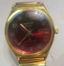 New Men’s Freeport Electra 23 Wristwatch, Manual Wind Date Red Dial Runs - $23.22