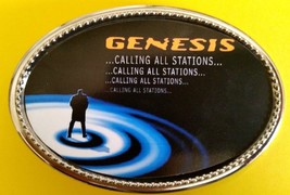 GENESIS &quot;Calling All Stations&quot; Rock Group  Epoxy PHOTO MUSIC BELT BUCKLE... - $24.31 CAD
