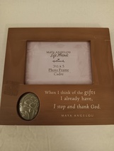 Maya Angelou Life Mosaic Hallmark 3 1/2" X 5" Photo Frame Quote and Carved Stone - $29.99