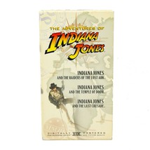 The Complete Adventures of Indiana Jones Trilogy 3 VHS Tapes Box Set Lucas Film - £9.60 GBP