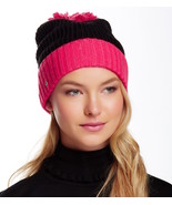 Kate Spade New York Hat Pom Colorblock Beanie Black Pink Swirl - $865.38 MXN