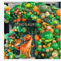 Dino-Arch Blast: Ultimate Dinosaur Balloons Garland Kit for Epic Kids&#39; Birthday - £32.06 GBP