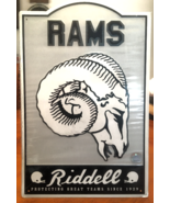 Riddell brand metal, white in color with blue lettering Rams &quot;street&quot; si... - $40.00