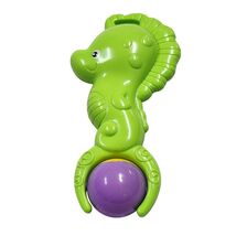 Fisher Price Rattle Seahorse Toy Green Purple Yellow Ball Baby Infant To... - $21.78