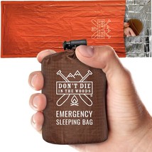 Emergency Sleeping Bag With Hood | Ultralight, Waterproof, Thermal, Surv... - $32.99