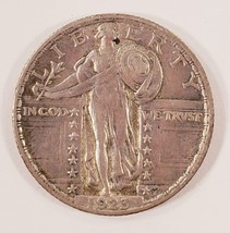 1923 25C Standing Liberty Quarter in Extra Fine XF Condition, Nice Detail - $74.23