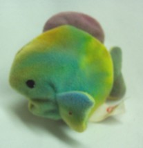 TY 1999 TIE-DYE COLORFUL TROPICAL FISH 3&quot; Beanie Baby STUFFED ANIMAL McD... - $14.85