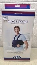 FLA Orthopedics Deluxe Sling &amp; Swathe Shoulder Immobilizer Blue Size L - $354.58 MXN