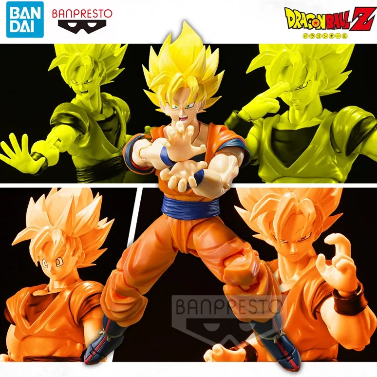 Bandai Original SHFiguarts Dragon Ball Z Son Goku Saiyan Joints Movable Anime - £63.81 GBP