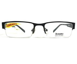 Technolite TL 2001 BK Eyeglasses Frames Black Rectangular Half Rim 53-19-145 - £36.63 GBP