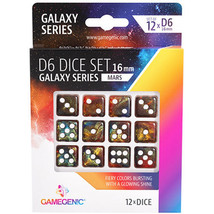 Gamegenic Galaxy Series D6 Dice Set 16mm (12pcs) - Mars - £25.40 GBP
