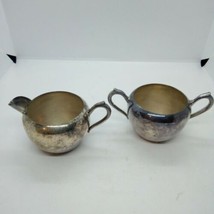 F. B. Rogers Silver Co. Vintage 1883 Copper Silver Plated Sugar &amp; Creamer✨ - £15.56 GBP
