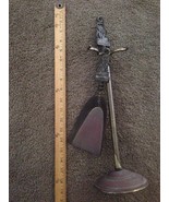 Vintage  England Brass Fireplace Tool Set Mayflower Ship shovel - $108.50 CAD
