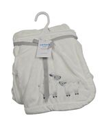 Carters Baby Cozy Blanket White Gray 2 Sheep Lamb Plush Soft Newborn Infant - $147.51