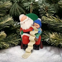 Hallmark Keepsake Christmas Ornament Santa &quot;Dream On&quot; Vintage 90s Tree Decor - £7.45 GBP